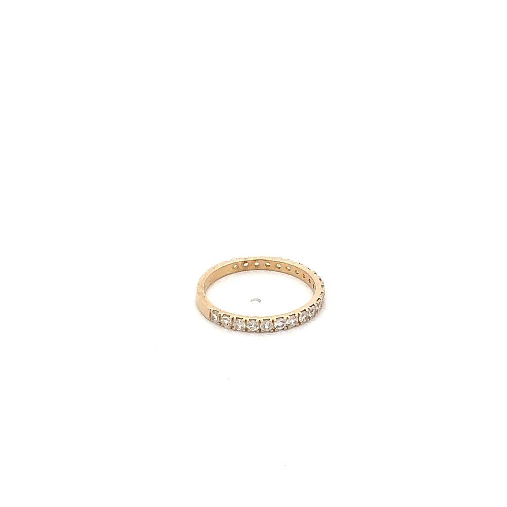 14K Yellow Gold White Sapphire Ring - /