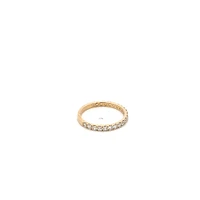 14K Yellow Gold White Sapphire Ring - /