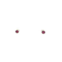 Silver Ruby Earrings