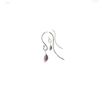Silver Garnet Dangle Earrings