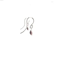 Silver Garnet Dangle Earrings