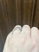 14K White Gold 1.70 cttw Multicoloured Sapphire and White Diamond Ring - 5