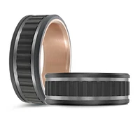 14K Rose Gold, Titanium