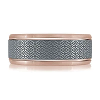 14K Rose Gold and Tantalum Mens Band