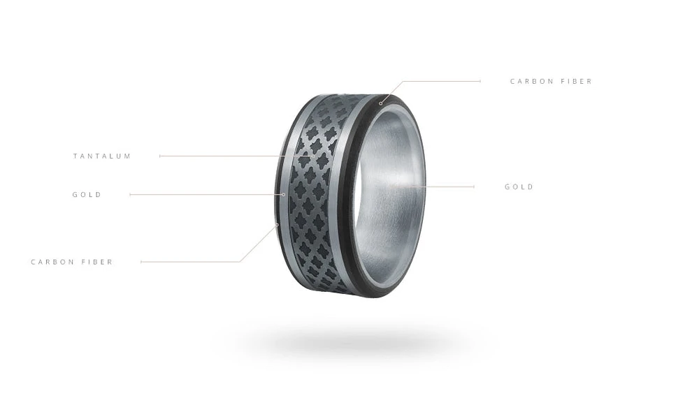 14K Rose Gold, Tantalum