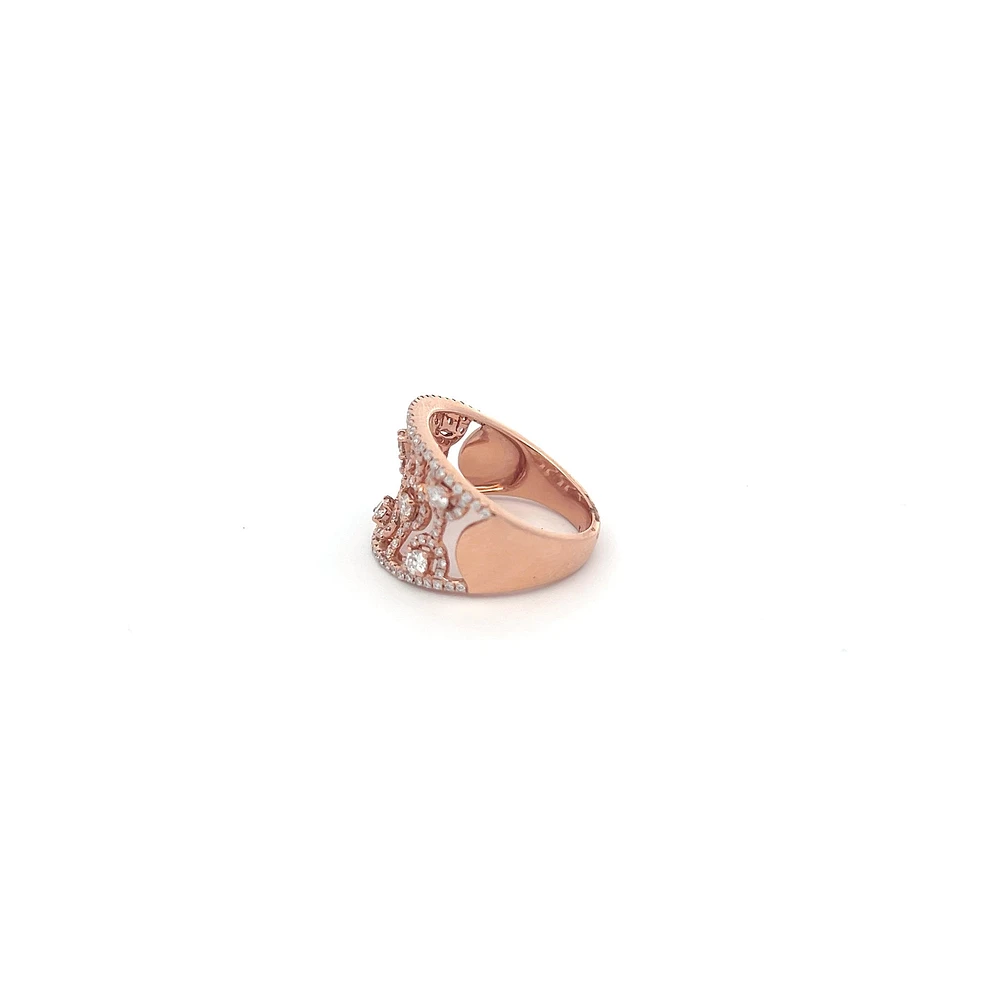 14K Rose Gold 0.92 cttw White Diamond Ring