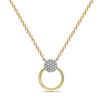 14K Yellow and White Gold 0.05 cttw Diamond Pendant