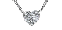 Sterling Silver 0.13cttw Diamond Necklace
