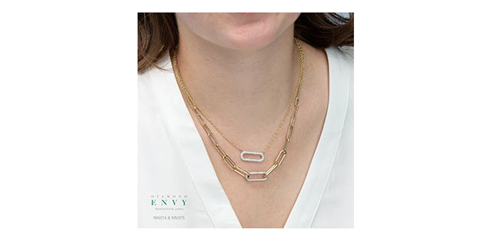 10K Yellow Gold 0.82 cttw Diamond Necklace - 18"