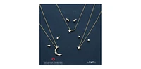 14K Yellow Gold 0.15cttw Canadian Diamond Shooting Star Necklace, 18"