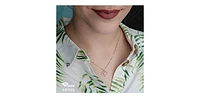 10K  Yellow Gold 0.08cttw Canadian Diamond Maple Leaf Necklace, 18"