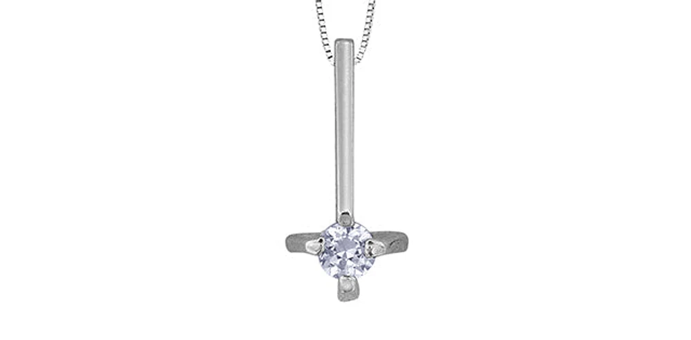 10K White Gold cttw Diamond Pendant