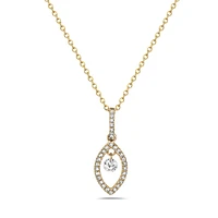 14K Yellow Gold Diamond Pendant