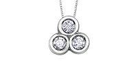 10K White Gold 0.25 cttw Diamond Pendant