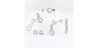 10K White Gold Opal & Diamond Pendant