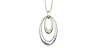 10K Yellow & White Gold 0.09cttw Canadian Diamond Pendant, 18"