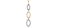 10K White and Yellow Gold cttw Diamond Pendant