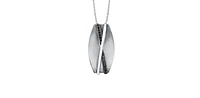 Sterling Silver 0.08cttw Black Diamond Necklace