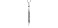 10K White Gold 0.07cttw Diamond Pendant