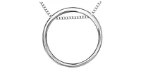 Sterling Silver & 10K Rose Gold 0.01cttw Diamond Necklace