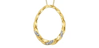10K Yellow Gold 0.04 cttw Diamond Necklace