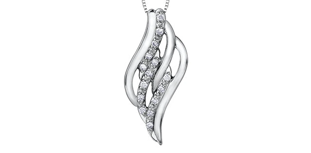 10K White Gold cttw Diamond Pendant