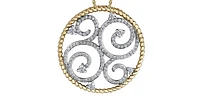 14K White and Yellow Gold 0.50 cttw Diamond Pendant