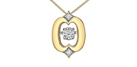 10K Yellow Gold 0.05cttw Diamond Pulse Pendant, 18"
