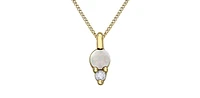 10K Yellow Gold Opal and Diamond Pendant