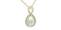 14K Yellow & White Gold Lab Grown 1.15cttw Diamond Necklace, 18"