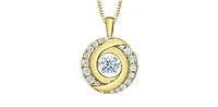 14K Yellow & White Gold Lab Grown 1.00cttw Diamond Necklace, 18"