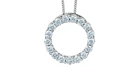 10K White Gold 0.50cttw Lab Grown Diamond Eternity Necklace - 18 Inches