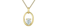 10K Yellow Gold 0.30cttw Oval Cut Lab Grown Diamond Necklace - 18 Inches