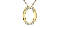 10K Yellow Gold 0.05cttw Lab Grown Diamond Necklace - 18 Inches