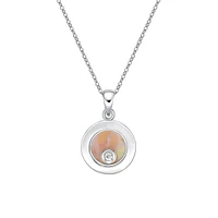 10K Gold Floating Single Diamond Pendant