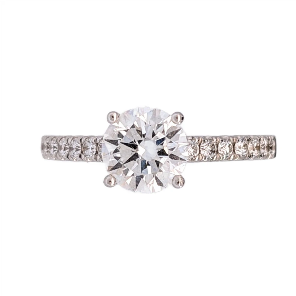 18K White Gold 1.40cttw Lab Grown Diamond Solitaire Engagement Ring