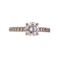 18K Yellow Gold 1.28cttw Round Lab Grown Diamond Solitaire Engagement Ring