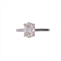 18K White Gold 1.24cttw Oval Lab Grown Diamond Solitaire Engagement Ring