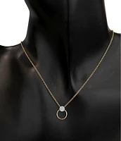 14K Yellow and White Gold 0.05 cttw Diamond Pendant