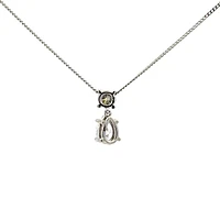10K White Gold 0.75cttw Lab Grown Diamond Necklace - 18 Inches