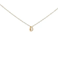 10K Lab Grown Diamond Bezel Set Necklace - Gold / Pear