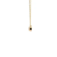 10K Lab Grown Diamond Bezel Set Necklace - Gold / Pear