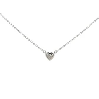 10K Lab Grown Diamond Bezel Set Necklace - Gold / Pear
