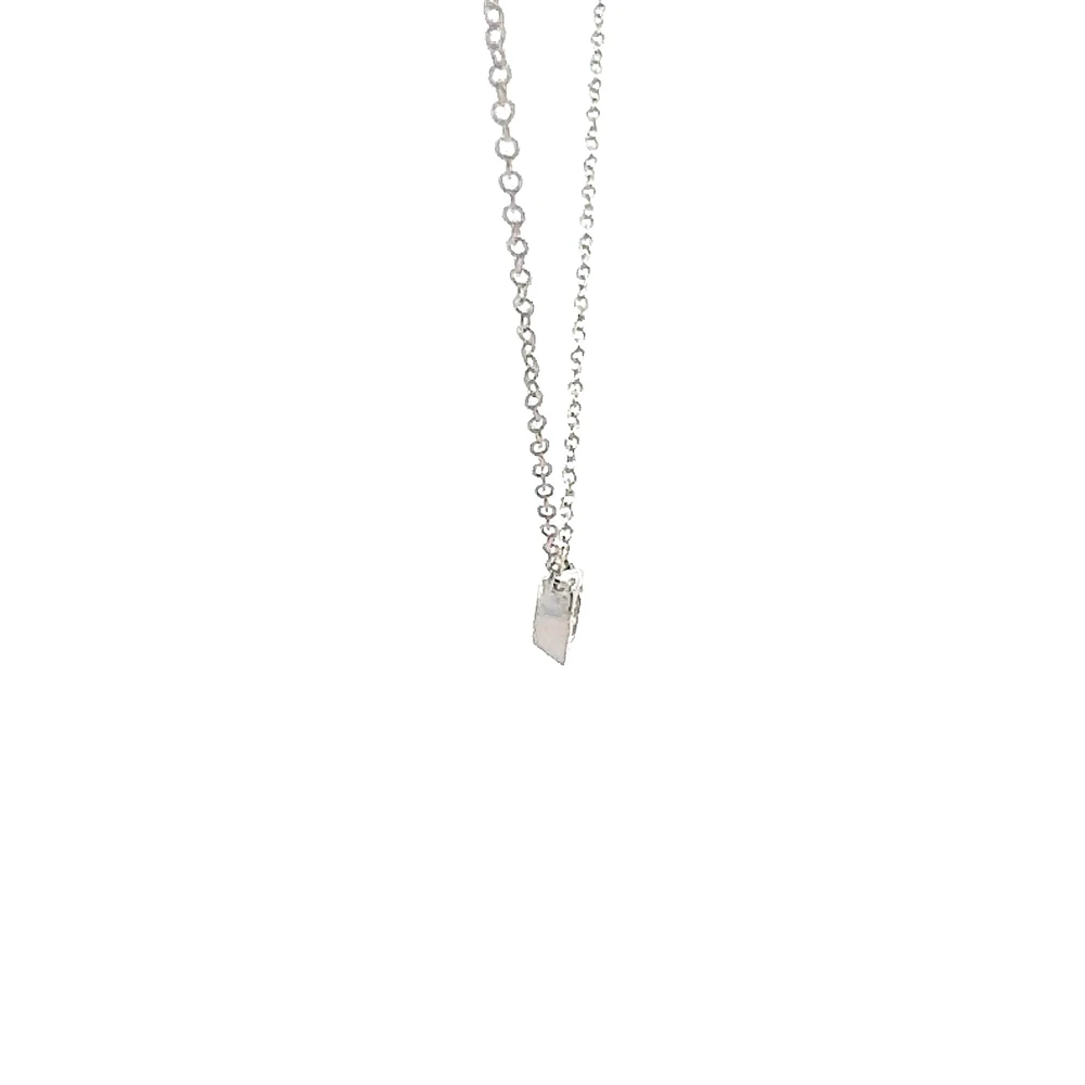 10K Lab Grown Diamond Bezel Set Necklace - Gold / Pear