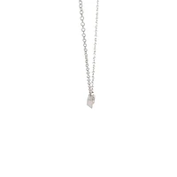 10K Lab Grown Diamond Bezel Set Necklace - Gold / Pear
