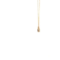 10K Lab Grown Diamond Bezel Set Necklace - Gold / Pear