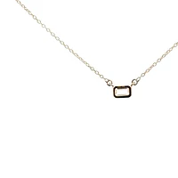 10K Lab Grown Diamond Bezel Set Necklace - Gold / Pear