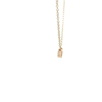 10K Lab Grown Diamond Bezel Set Necklace - Gold / Pear