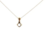 10K Gold Prong-set Aquamarine pendant with diamond accent - White gold