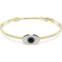 Swarovski - Symbolica bangle, Evil eye, Blue, Gold-tone plated